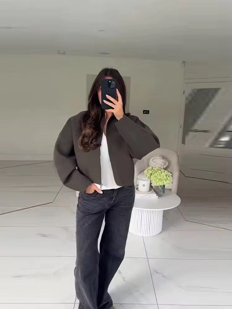 Zipper Cardigan Jacket